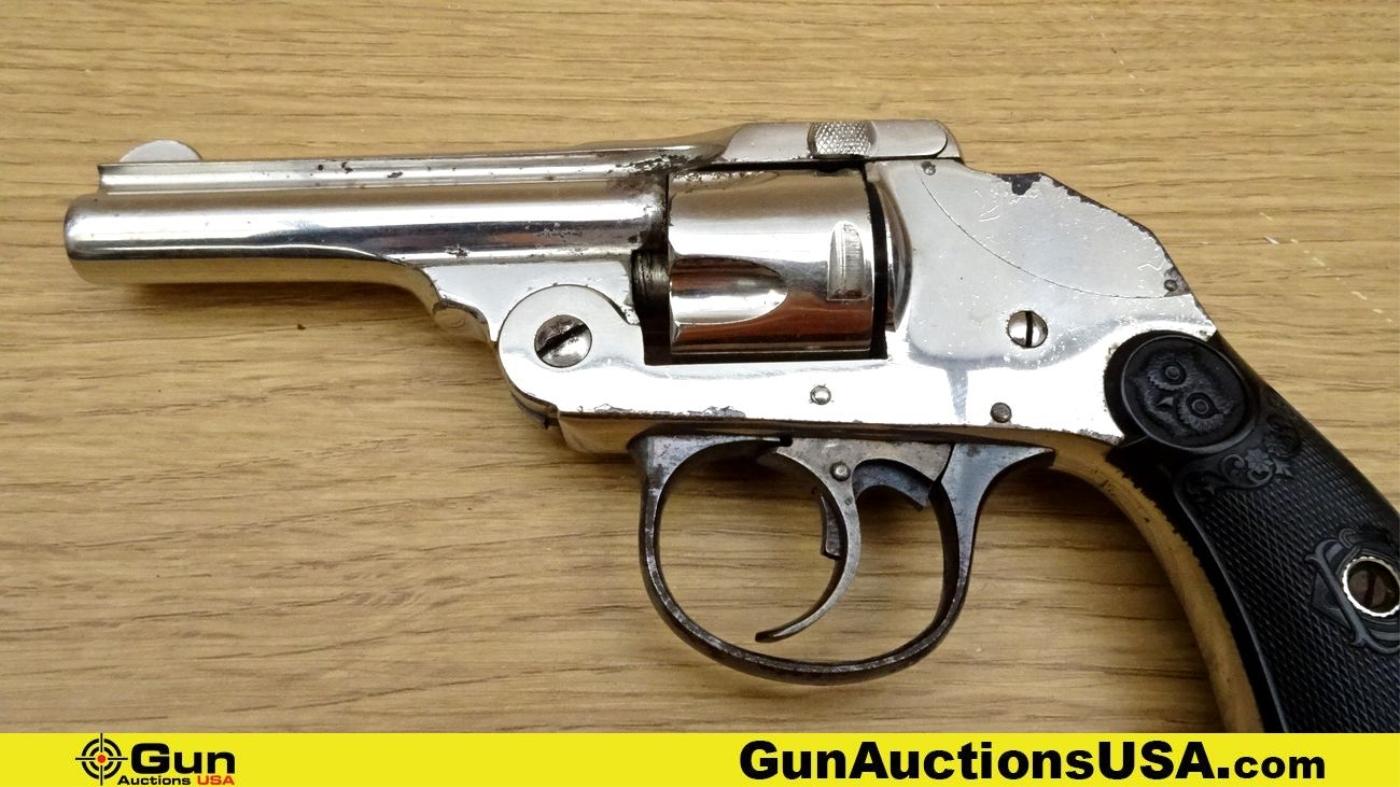 IVER JOHNSON FIRST MODEL SAFETY HAMMERLESS .32 S&W CTG Revolver. Good Condition. 3" Barrel. Shiny Bo