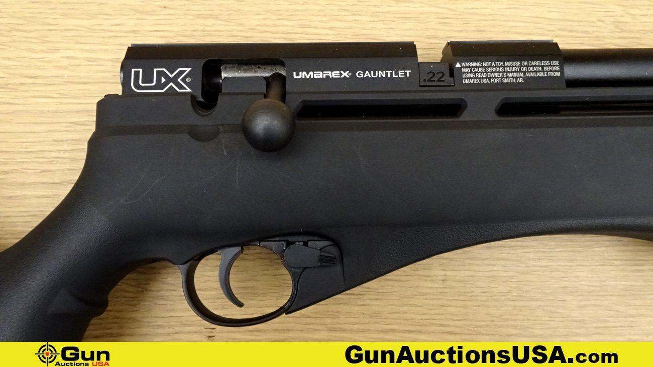 Umarex GAUNTLET .22 caliber AIR RIFLE. NEW in Box. 28" Barrel. Bolt Action Matte Black Finish Overal