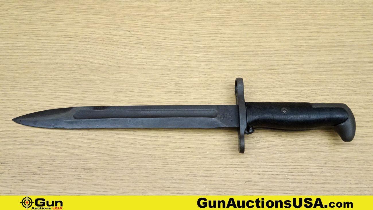 WWII M1 BOMB STAMPED Bayonet. Excellent. WWII M1 Garand Bayonet, with a 9.75" Blade, 14.5" Overall L