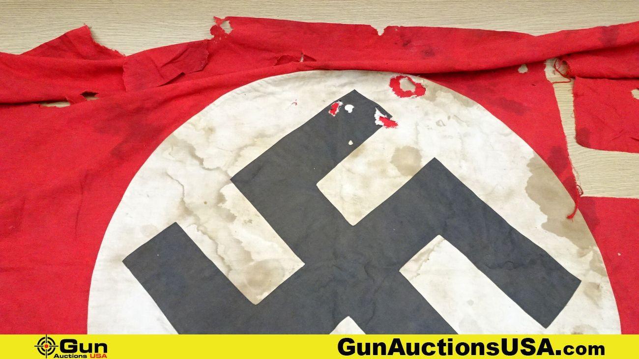 Militaria COLLECTOR'S Flag. Good Condition. NSDAP Flag 70.5x44" . (70791)