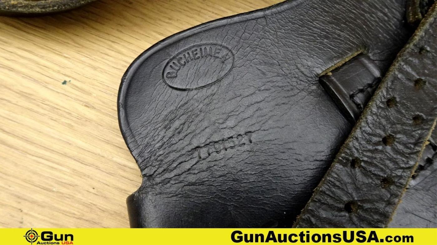 Bruckheimer COLLECTOR'S Holster. Very Good. 1911 A1 Black Leather , Military Pilot Shoulder Holster,