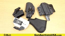 Crucial Concealment, Sticky Holsters, & Black Point. Holsters. Excellent. Lot of 5; Kydex Pistol Hol