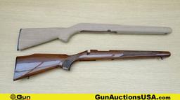 Boyds, Remington, Etc. Stocks, Barrel, Etc. . Good Condition. Lot of 4; #1- Walnut Rifle Stock, #2 B