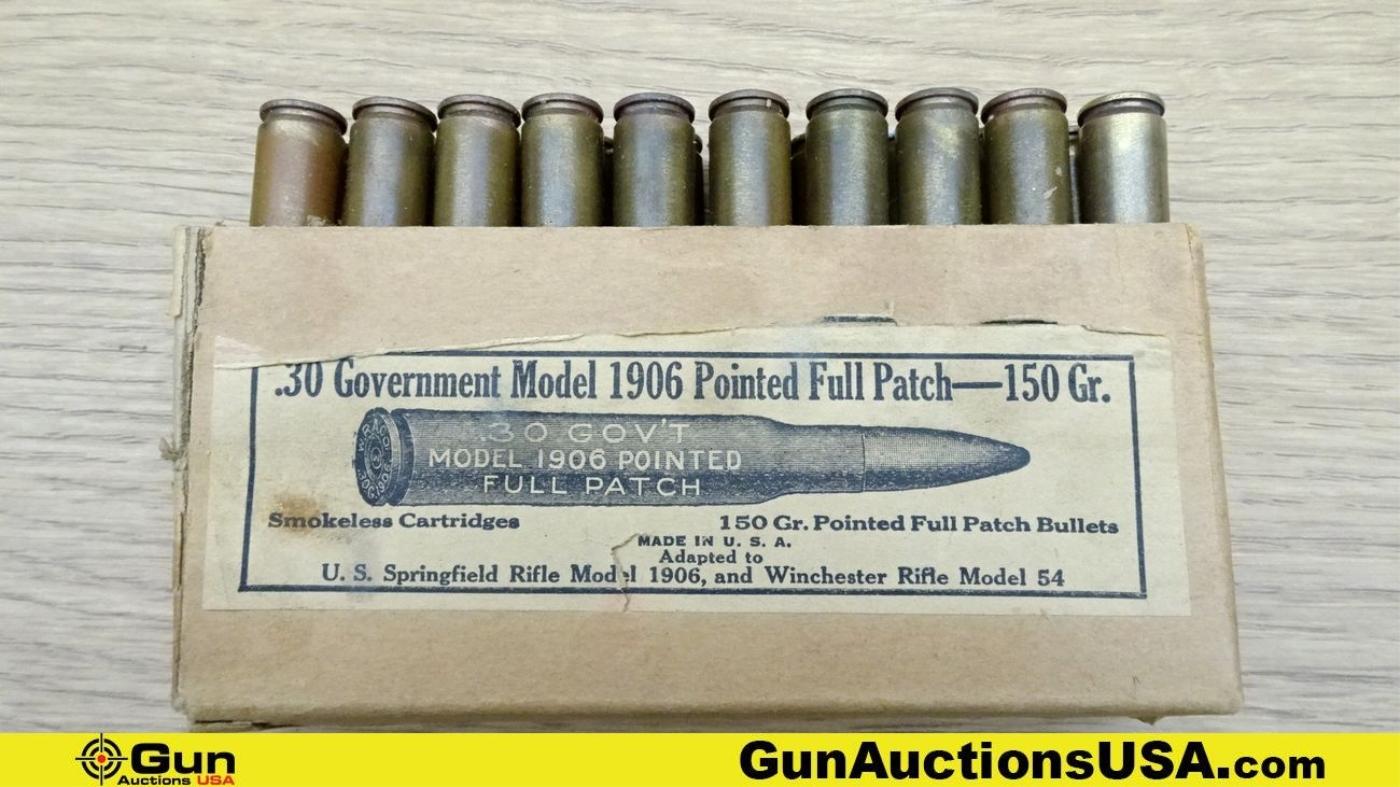 Winchester 30-06 Vintage Ammo. 382 Rds US Military Model 1906 30-06 FMJ.. (70711)