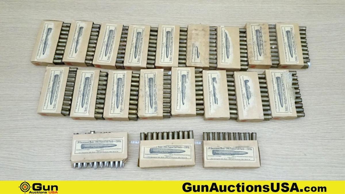 Winchester 30-06 Vintage Ammo. 400 Rds US Military Model 1906 30-06 FMJ. . (70705)