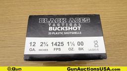 Black Aces Tactical 12 Ga. Ammo. 100 Rds, 00 Buck Shot, 2.75". . (67332)
