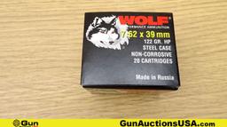 Wolf 7.62x39 Ammo. 200 Total Rds; 7.62x39 122 Grain Hollow Point. No-Longer Importable.. (70459)