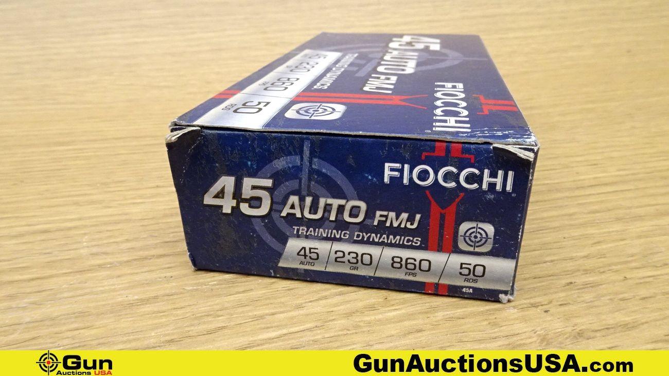 Fiocchi, PMC .45 ACP Ammo. 300 Rds. of 230 Gr BALL. . (70158)