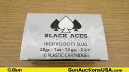 Black Aces 12 Ga. HIGH VELOCITY SLUG Ammo. 100 Rds. 1 Oz. 28 Gr, 2 3/4. . (68077)