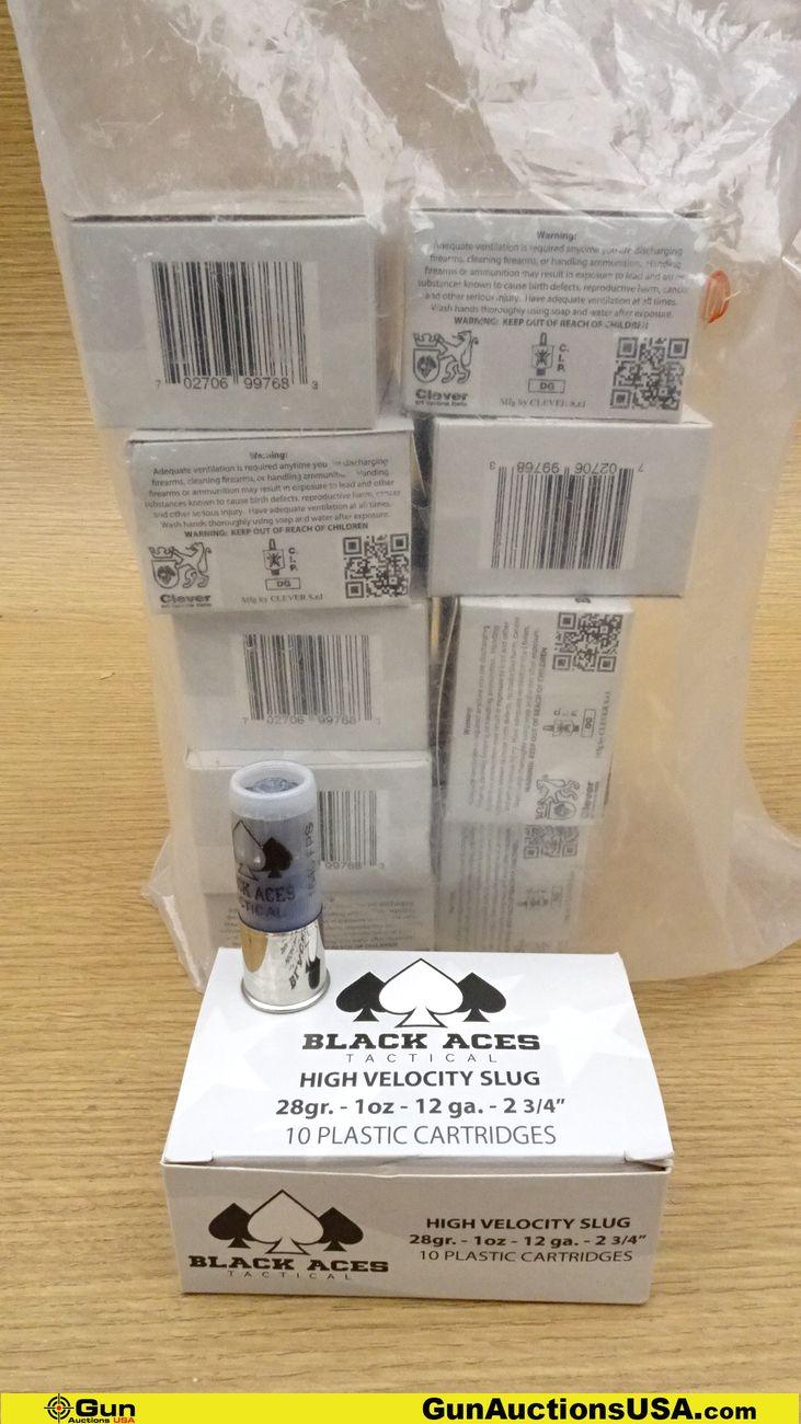 Black Aces 12 Ga. HIGH VELOCITY SLUG Ammo. 100 Rds. 1 Oz. 28 Gr, 2 3/4. . (68081)