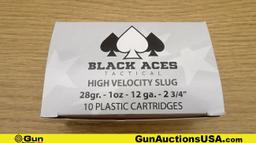 Black Aces 12 Ga. HIGH VELOCITY SLUG Ammo. 100 Rds. 1 Oz. 28 Gr, 2 3/4. . (68081)