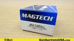 MAGTECH, Barnes, & Hornady. 454 Casull, 41 REM MAG, & 44 MAG. Ammo. Total Rds.- 100; 40 Rds.- 454 Ca