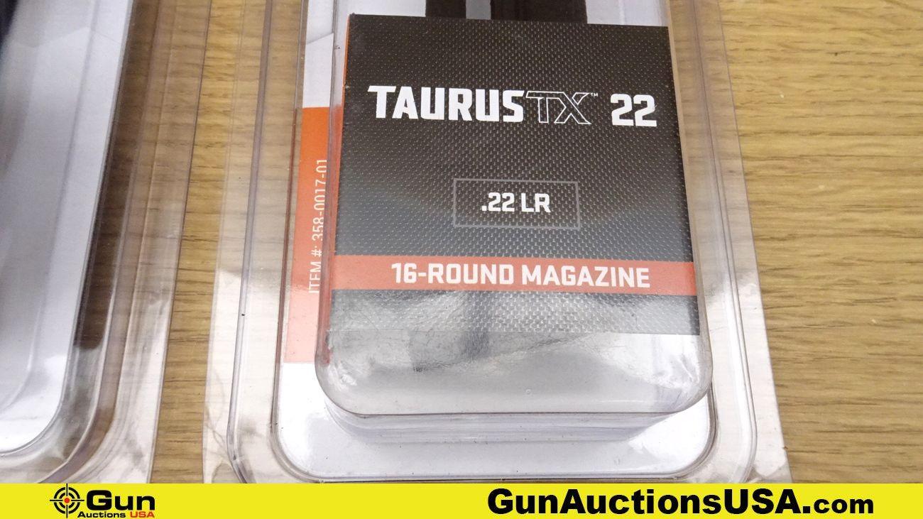 Glock, Colt, Taurus .22LR, .45 ACP, Etc. Magazines. NEW. Lot of 8; 3- Taurus TX .22LR 16 Rd Magazine