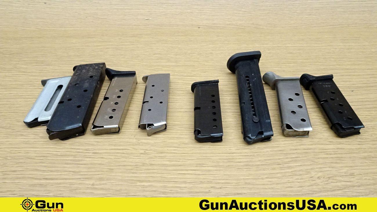 North American Arms, Walther, Ruger, Etc. 40 S&W, 9 mm, 380, 22 LR, 45 ACP. Magazines. Lot of 15; As