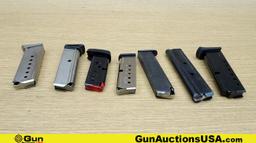 North American Arms, Walther, Ruger, Etc. 40 S&W, 9 mm, 380, 22 LR, 45 ACP. Magazines. Lot of 15; As