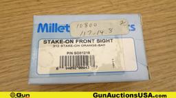 Millett Sights. Like New. Lot of 10; Assorted, Stake-on Front Sights.. (70845)
