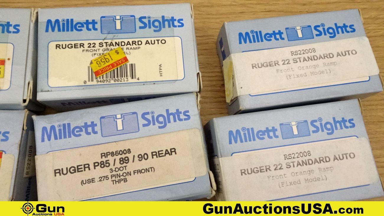 Millett Sights. Like New. Lot of 12: Assorted Sights. . (70824)