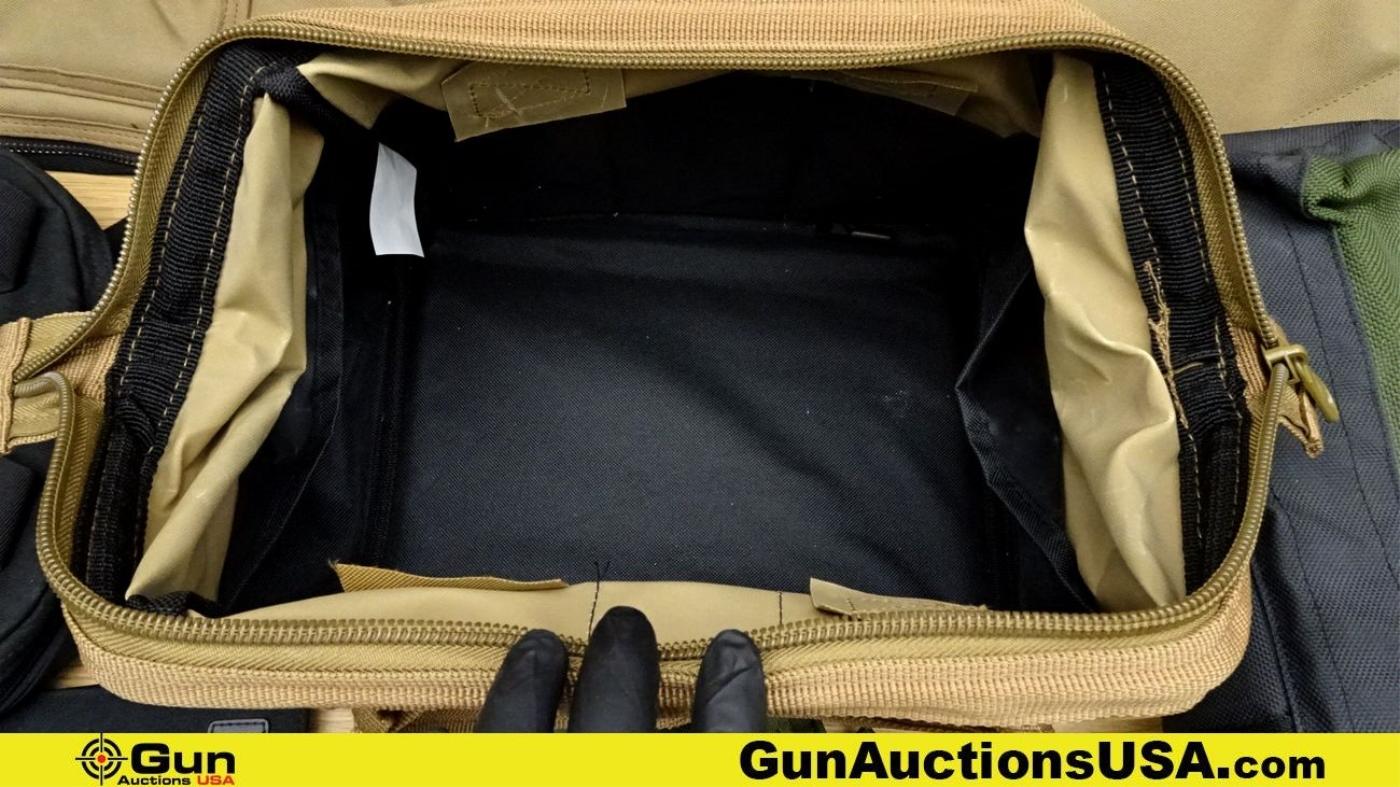 Kolpin, Bulldog Tactical, Ruger, Etc. Bags & Cases. Excellent. Lot of 11; 5-Nylon Pistol Bags & Case
