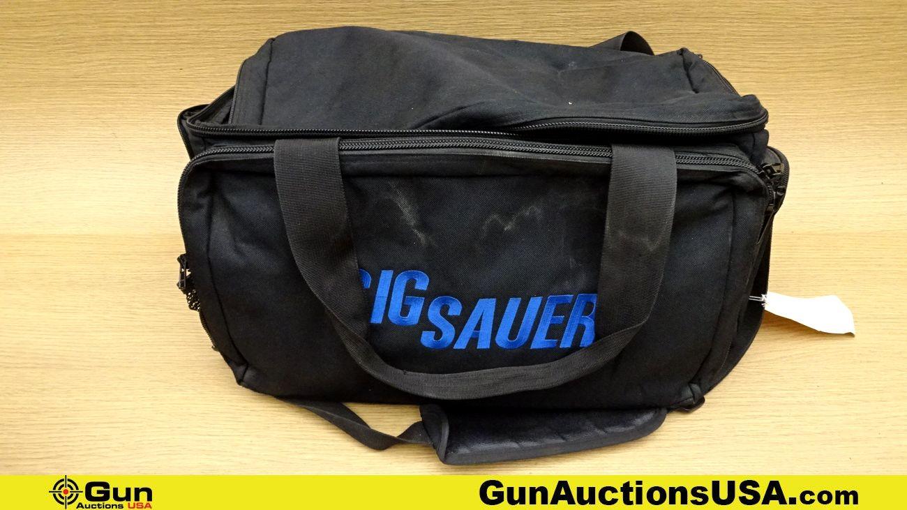 SIG, Caldwell, Etc. Bags, Rifle Rests, & Tools.. Very Good. Lot of 9; 4-Shooting Rests, 1-Bag, 3-Scr