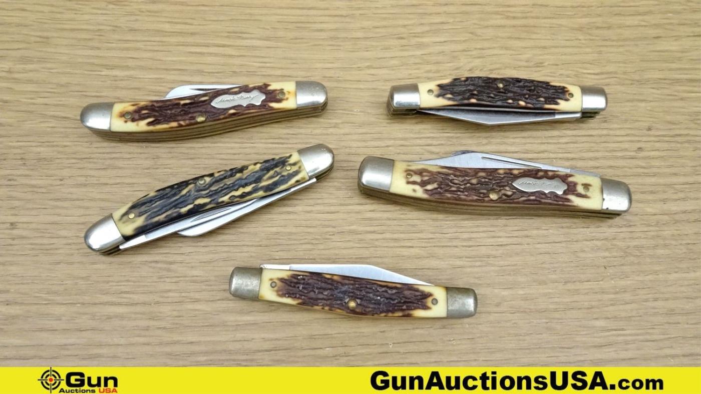Uncle Henry's Knives. Very Good. Lot of 5; Assorted Folding Knives. . (69990)