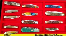 Whitetail Cutlery, Steel Warrior, Tech, Etc. Knives. Excellent. Lot of 30; Pocket Knives in Display