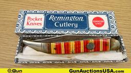 Winchester, Remington Knives. Excellent. Lot of 5; 2- Winchester Folding Knives and 3- Remington Fol