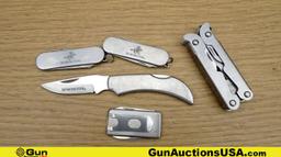 Remington, Winchester Knives. Excellent. Lot of 8; 3- Remington Folding Knives and 5 Winchester Fold