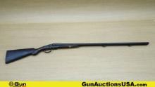 16 Ga. Shotgun. Needs Repair. 36" Barrel. Dark Bore SXS Black Powder Features a Front Bead Sight, St