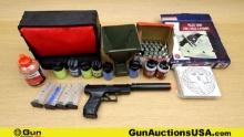 Walther, Crossman, Etc. Airsoft Pistol, Accessories, Etc.. Very Good. Lot of 9; 1- Walther Airsoft P