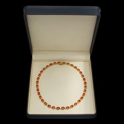 14K Gold 60.33ct Citrine Diamond Necklace