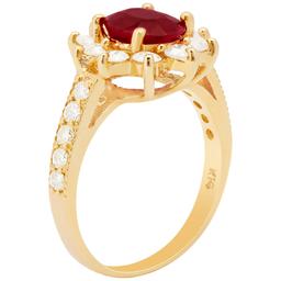 14k Yellow Gold 1.61ct Ruby 1.00ct Diamond Ring