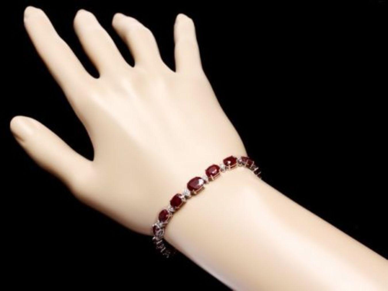 14K Gold 14.25ct Ruby 0.69ct Diamond Bracelet