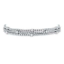 18K White Gold and 4.48ct Diamond Bracelet