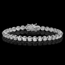 18k White Gold 8.22ct Diamond Bracelet