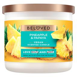 Beloved Pineapple and Papaya Vegan Scented Candle - 15oz, Retail $20.00