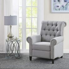 Aidan Recliner Chair, Grey, Assembled, Retail $580.00