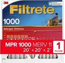 Filtrete 20x20x2 Air Filter, MPR 1000, 4 Filters, Retail $55.00