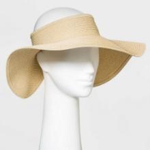 Packable Straw Visor Hat - Natural, Retail $8.00