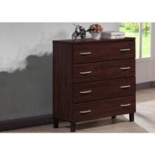 Baxton Studio Maison Oak Brown Finish Wood 4-Drawer Storage Chest, Retail $160.00