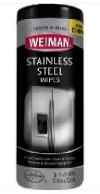 Weiman Fresh Clean Scent Stainless Steel Cleaner 30 Pk Wipes