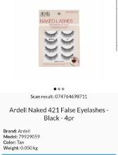 False Eyelashes - Black - 4pr - Retail $13.99