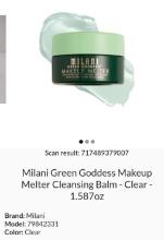 Milani Makeup Melter Cleansing Bar, Retail $15.00