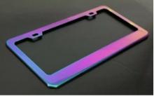 1Pc Universal NEO CHROME Stainless Steel License Plate Frame JDM