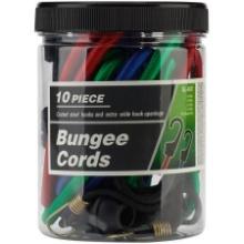 Hyper Tough 10 Pcs Bungee Cord Set Packed in Plastic Jar