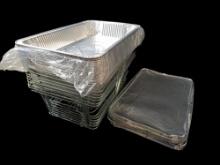Large Size Aluminum Foil Pans with Holders and Lids, 20.50" x 13" x 3.50"