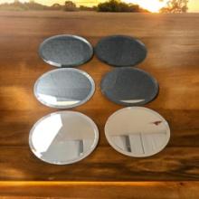 Oval Display Mirror for Collectibles, Approx. 9" x 7"
