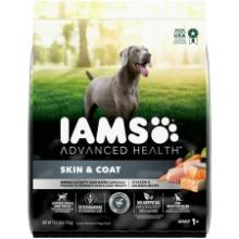 Iams Advanced Health Skin & Coat Chicken & Salmon  Adult Dry Dog Food, 13.5 Lb Bag, Retail $30.00