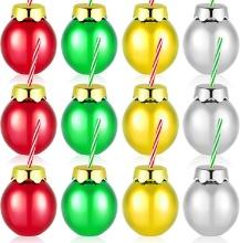 Zhehao 50 Pcs Christmas Balls Cups with Lids and Straws, 12oz, Retail $60.00