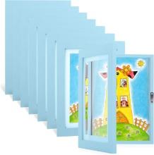 Pinkunn 8 Packs Artwork Frame for Kids, 8.3 x 11.8 Inch, (Blue), Retail $60.00