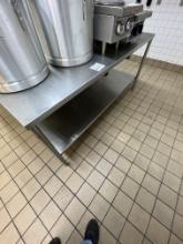 6' Stainless Table with undershelf